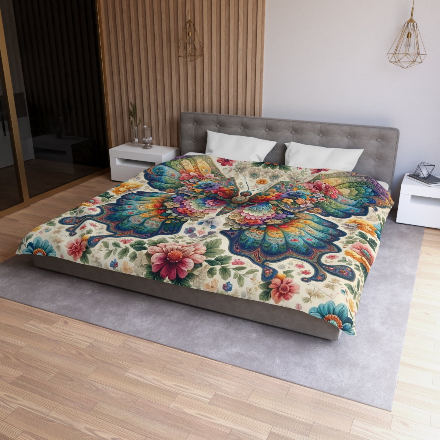 Vintage: Duvet Cover (Vibrant Wings)