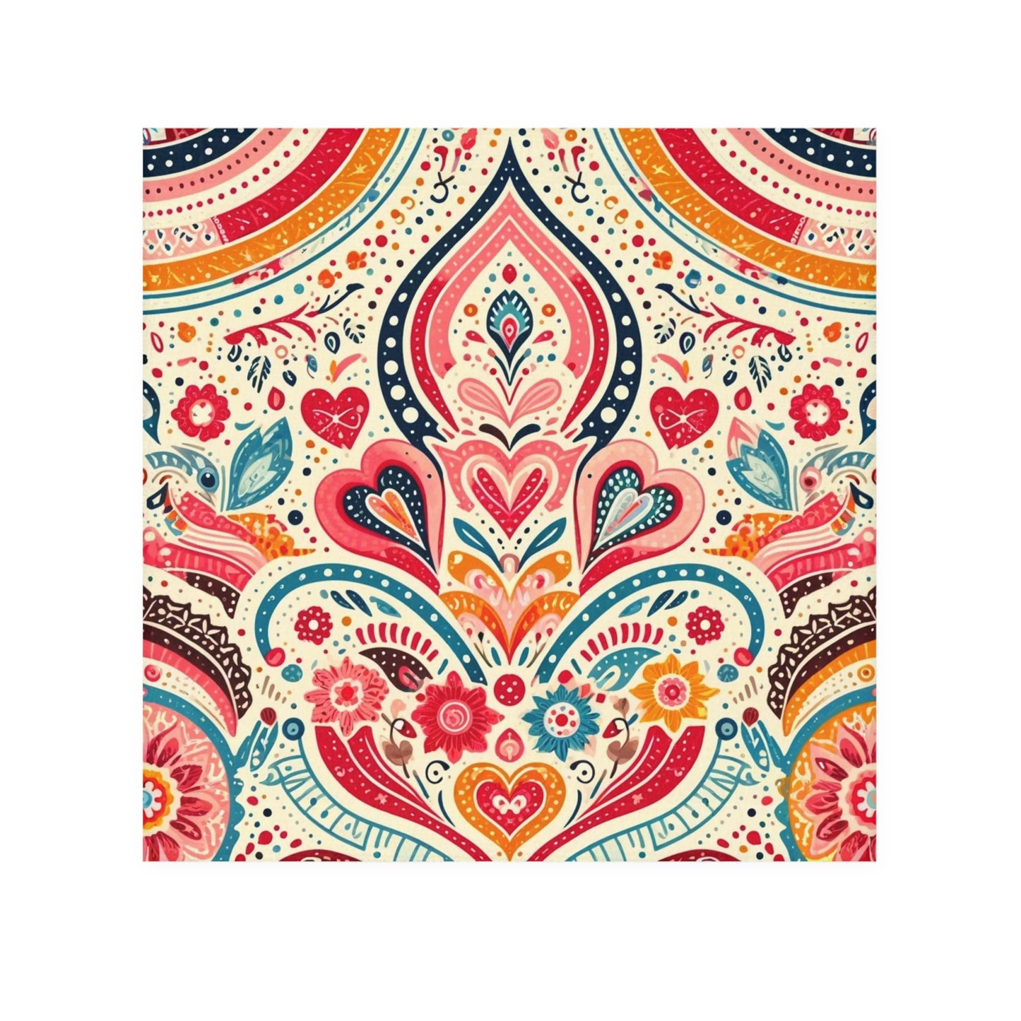 Love: Face Towel (Folk Heart)