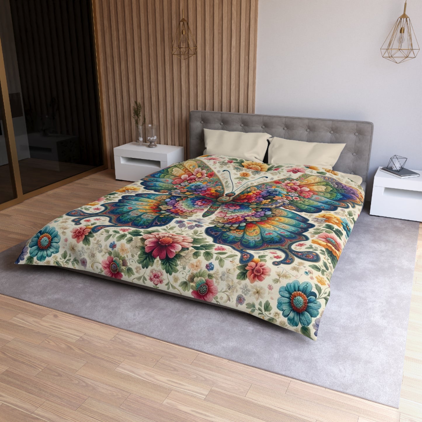 Vintage: Duvet Cover (Vibrant Wings)