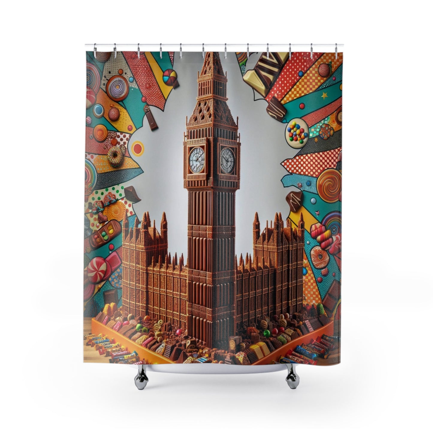 Treats: Shower Curtain (Big Ben Confection)