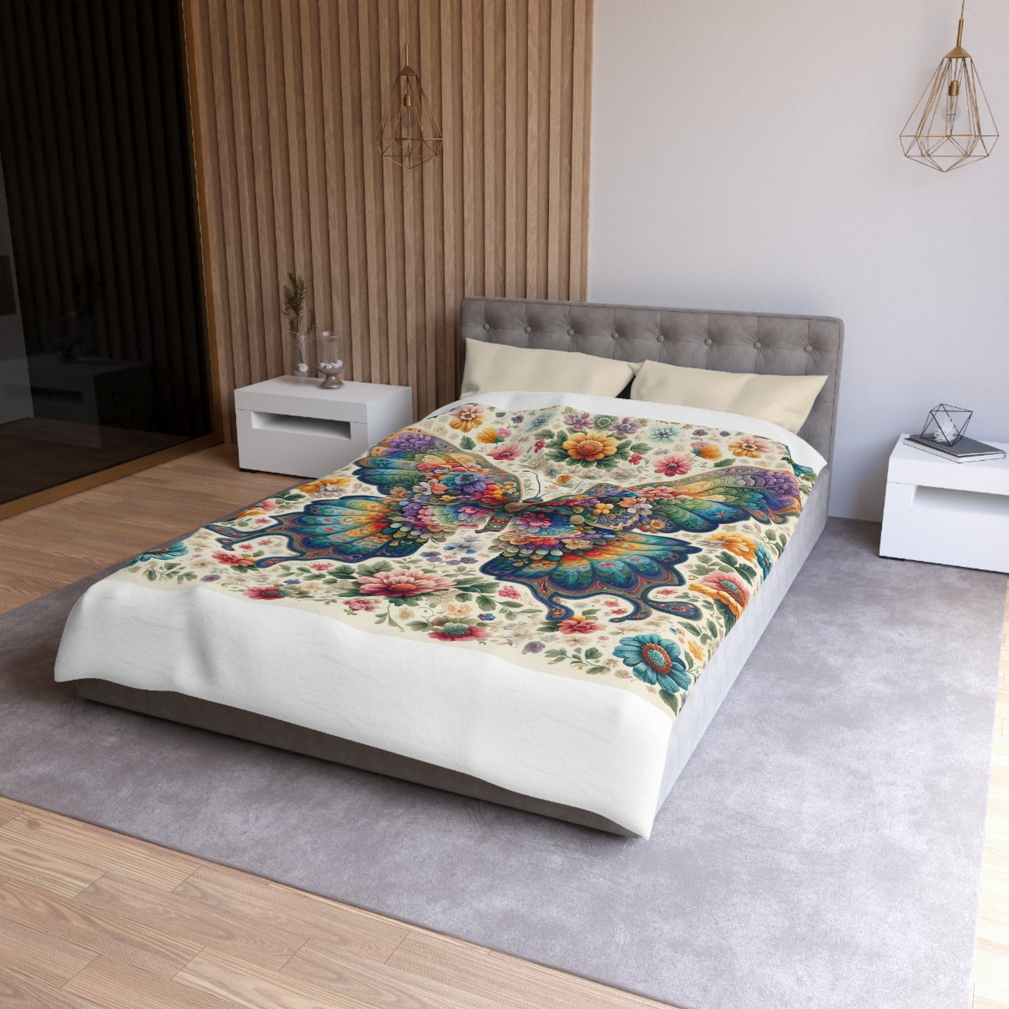 Vintage: Duvet Cover (Vibrant Wings)
