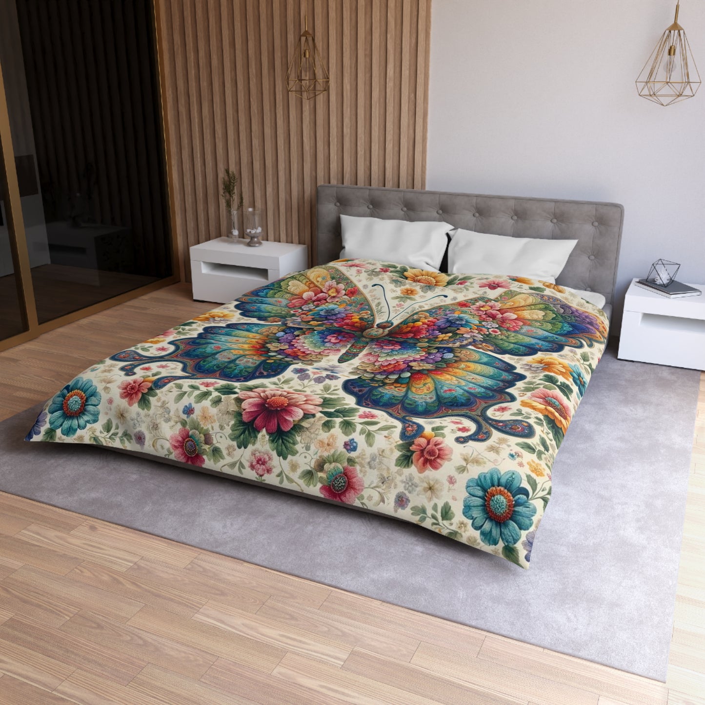 Vintage: Duvet Cover (Vibrant Wings)