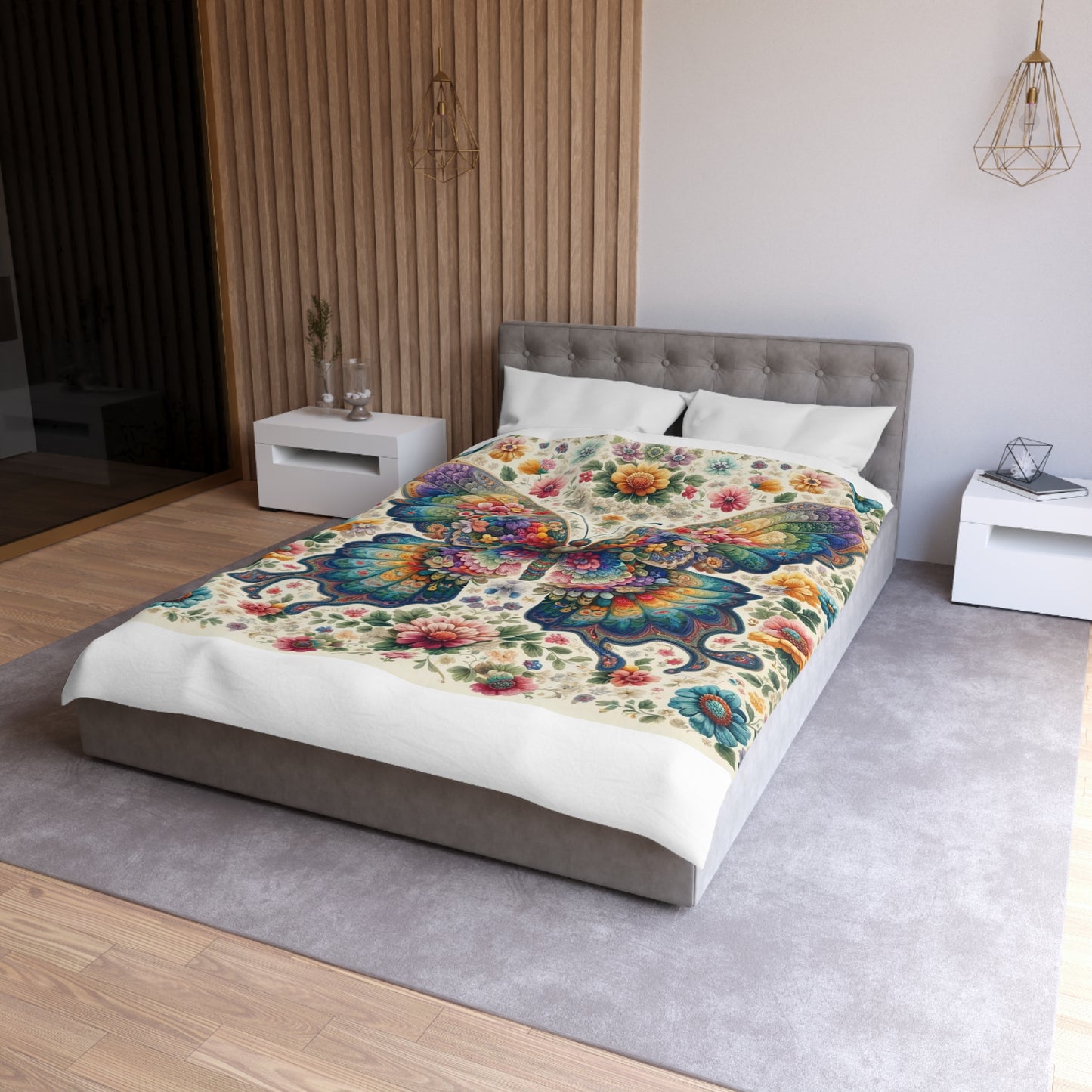 Vintage: Duvet Cover (Vibrant Wings)