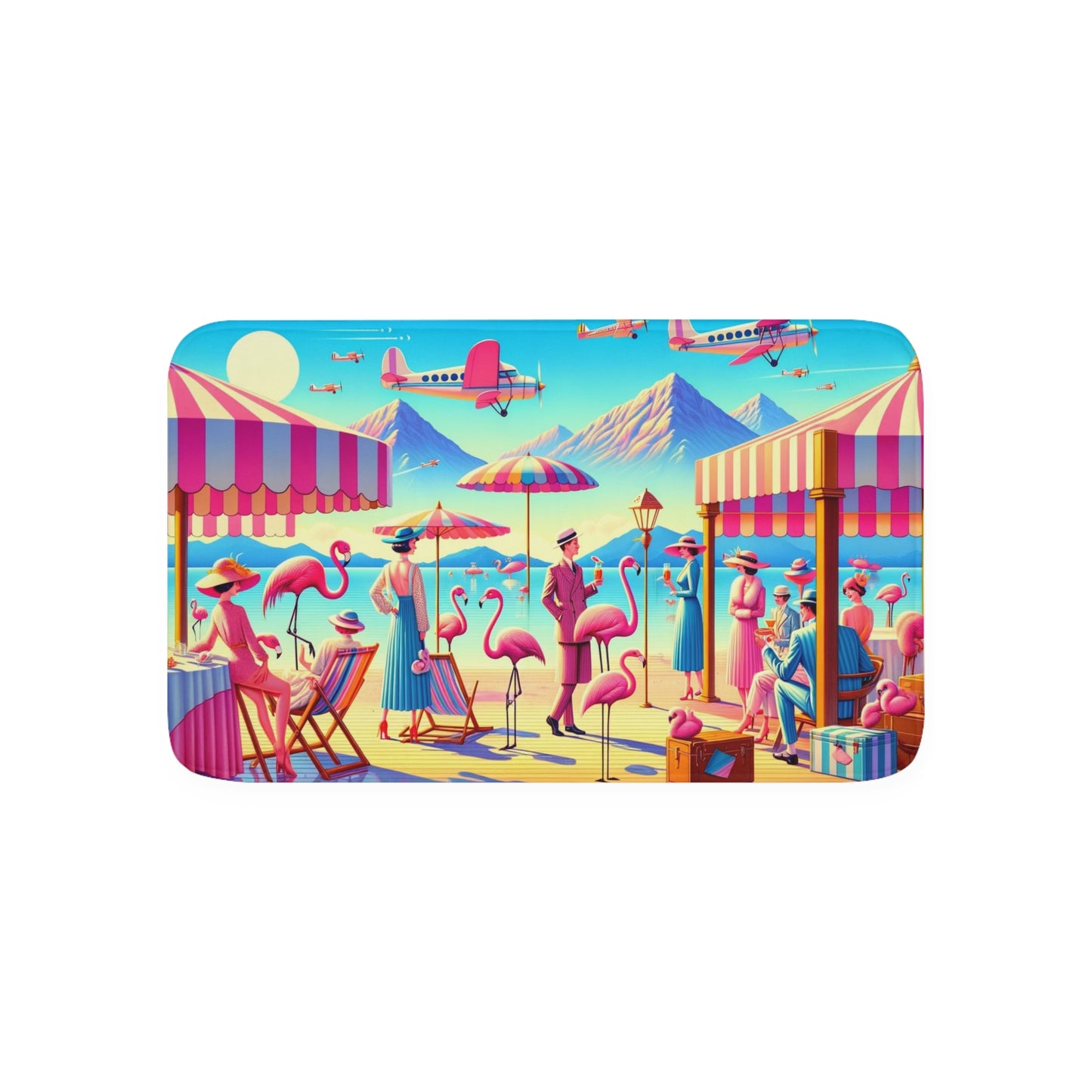 Flamingo: Memory Foam Bath Mat (Seaside Leisure)