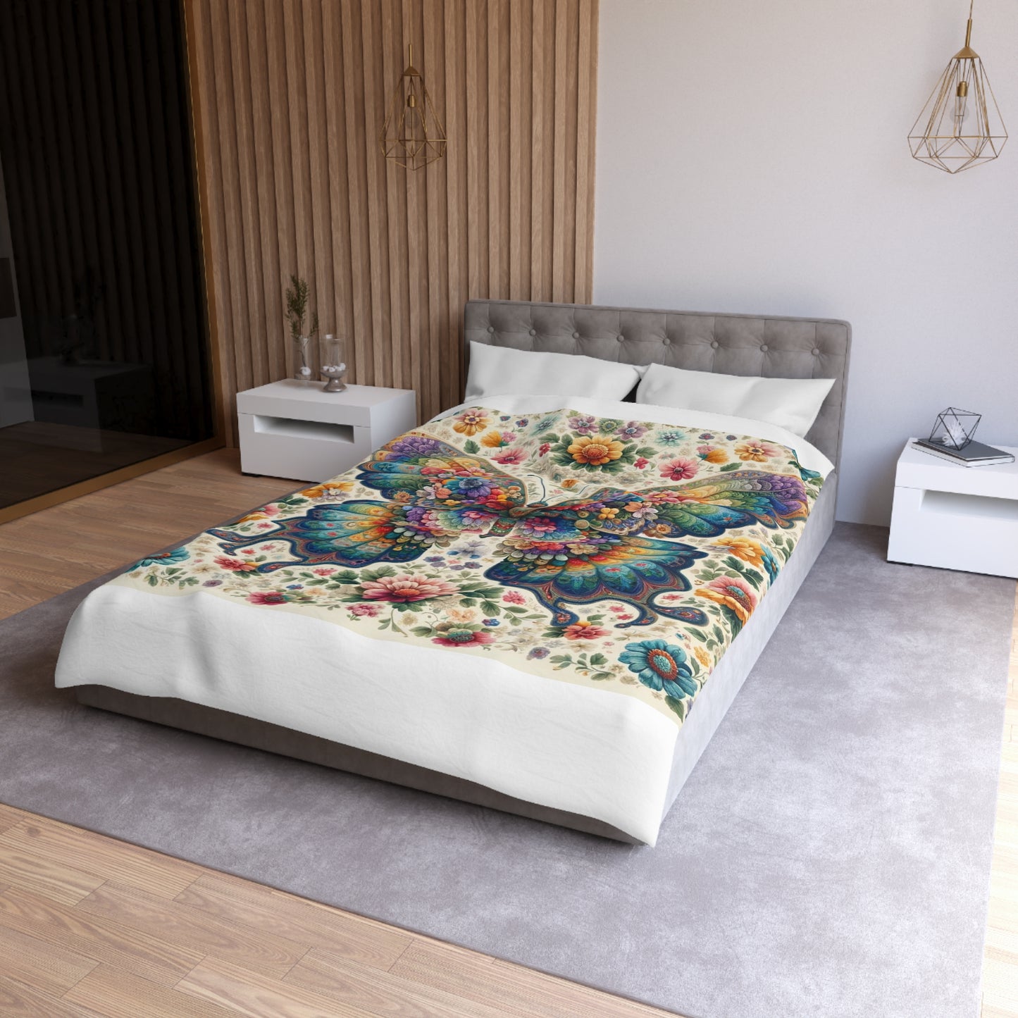 Vintage: Duvet Cover (Vibrant Wings)