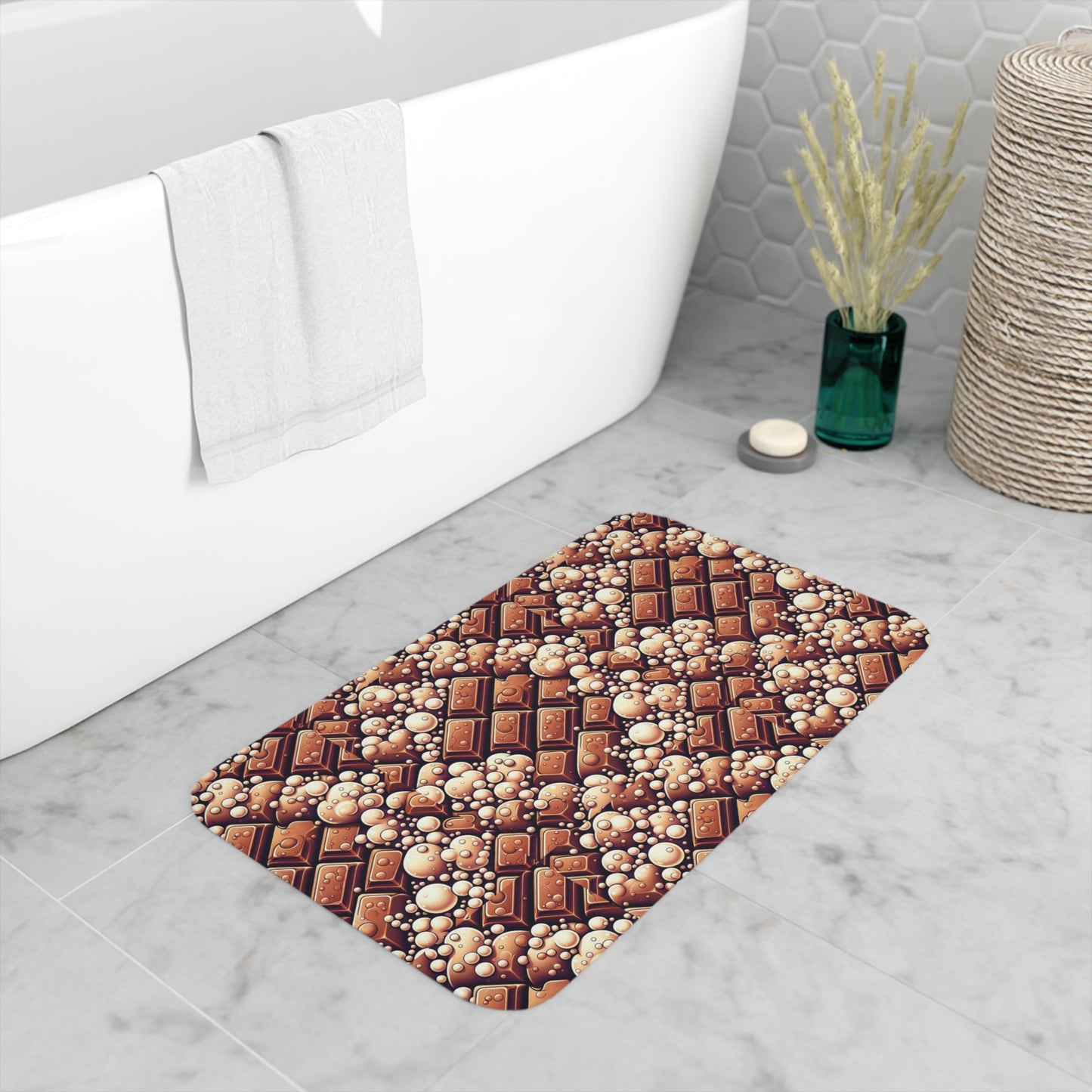 Treats: Memory Foam Bath Mat (Cocoa Bubbles)