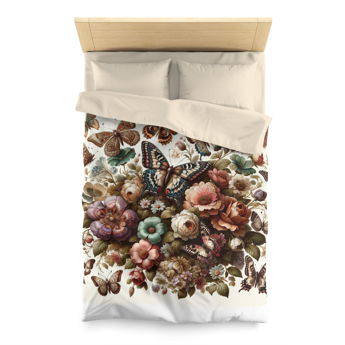 Vintage: Microfiber Duvet Cover (Butterfly Blossom)