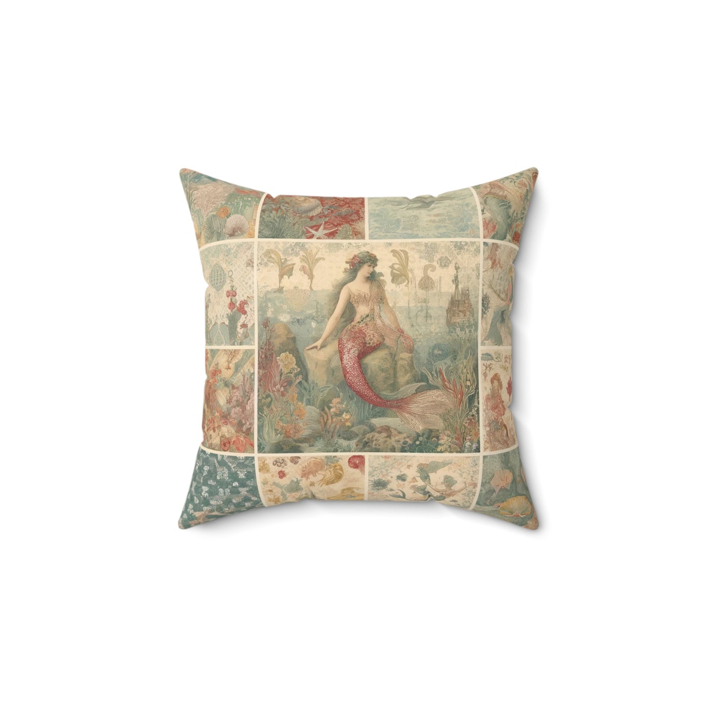 Mermaid: Square Pillow (Mermaid Mosaic)