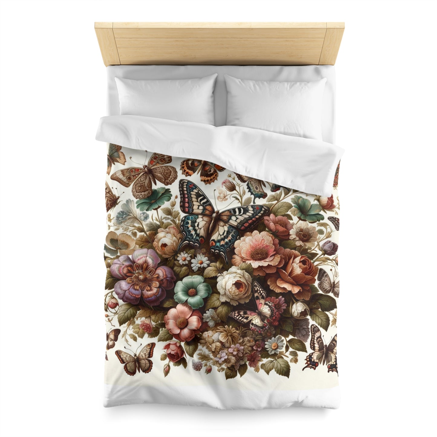 Vintage: Microfiber Duvet Cover (Butterfly Blossom)