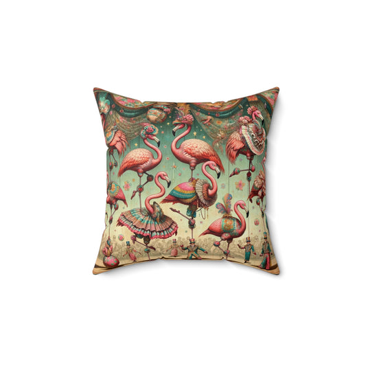 Flamingo: Square Pillow (Carnival Elegance)