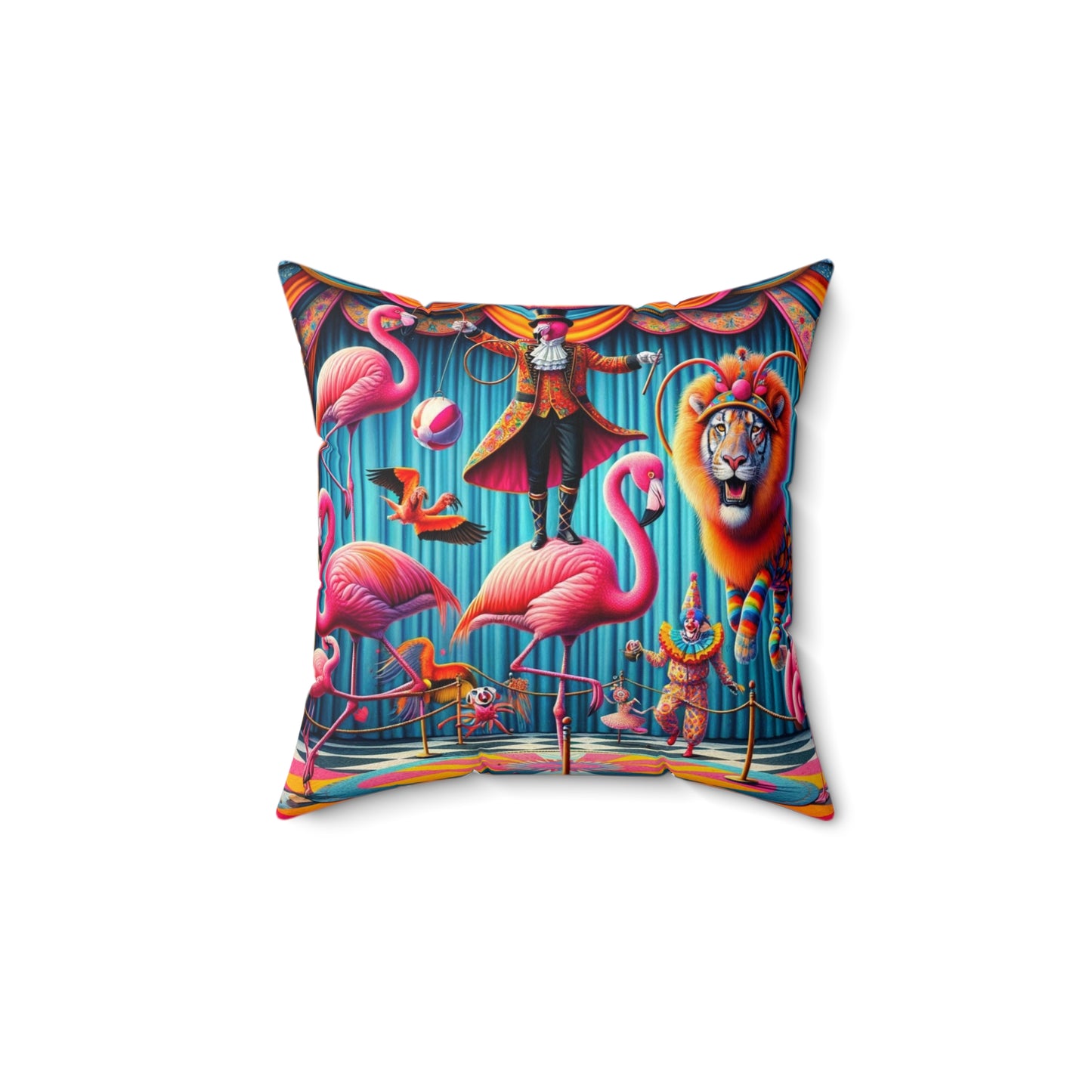 Flamingo: Square Pillow (Ringmaster's Parade)