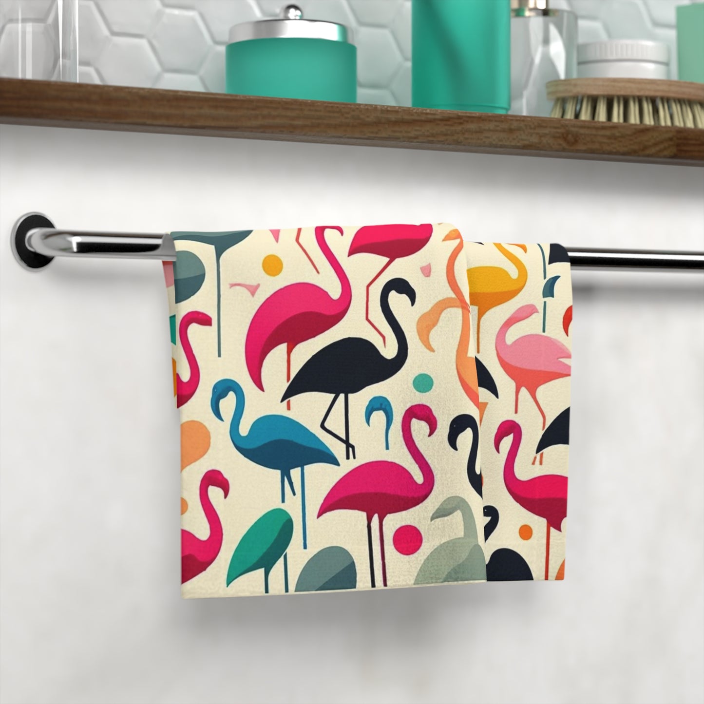 Flamingo: Face Towel (Miami Flamingo)