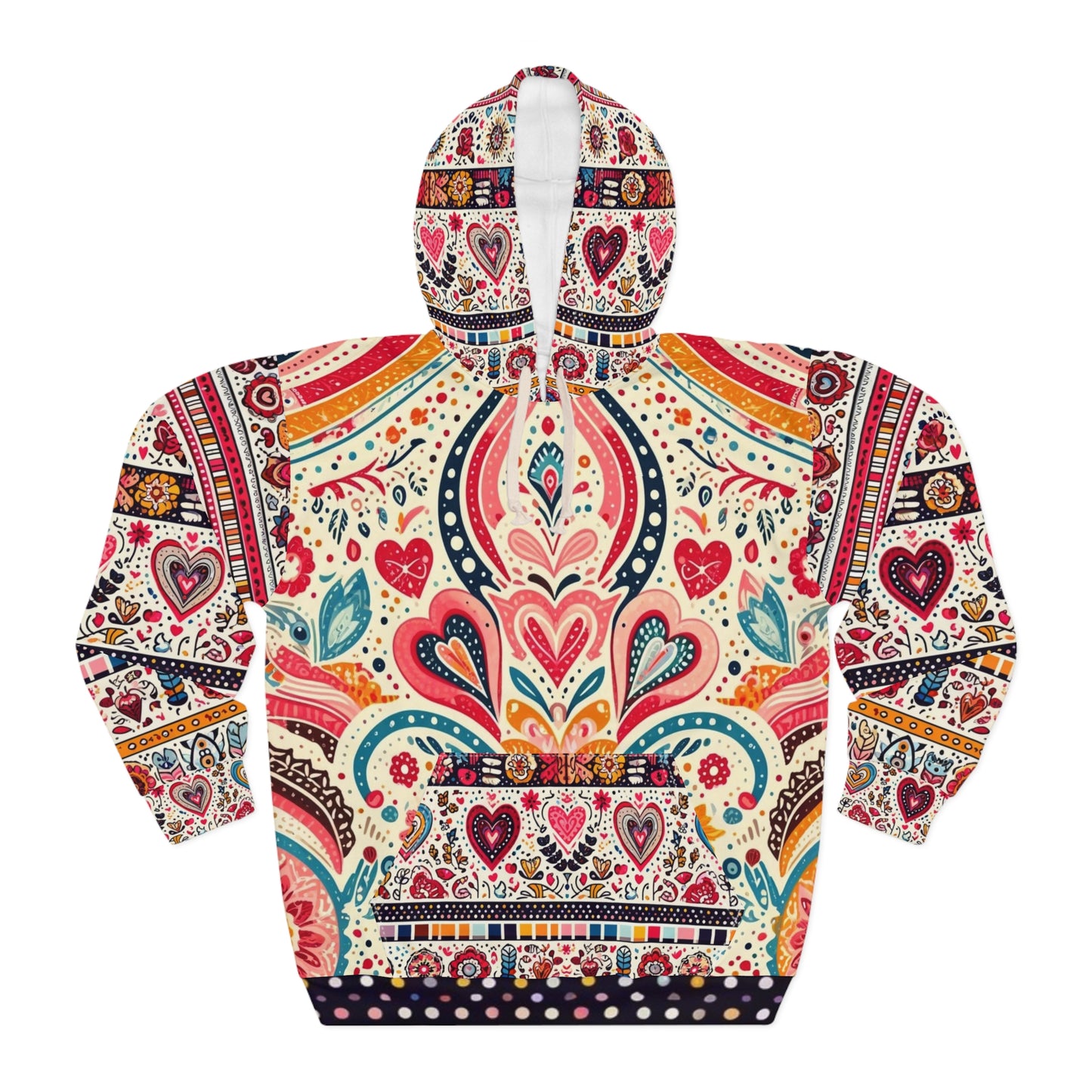 Love: Hoodie (Folk Art Love)