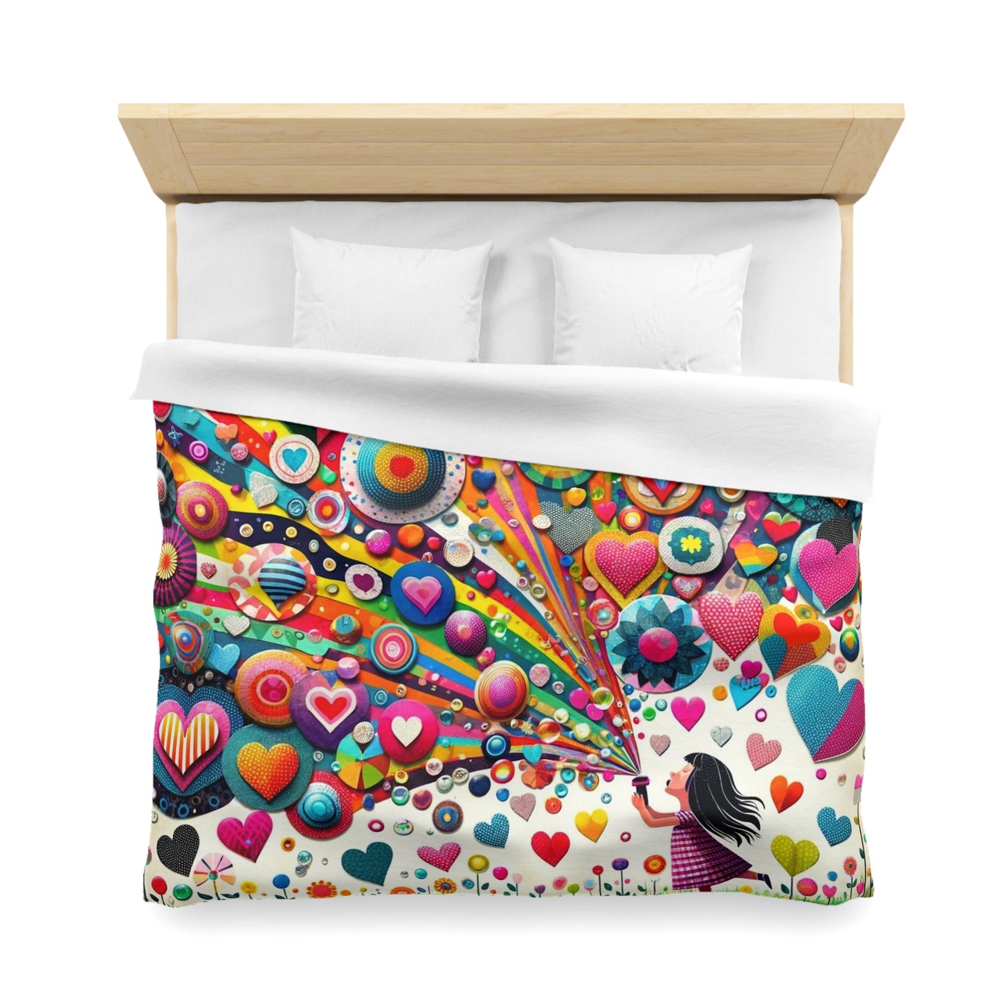 Love: Duvet Cover (Kaleidoscope Heart)