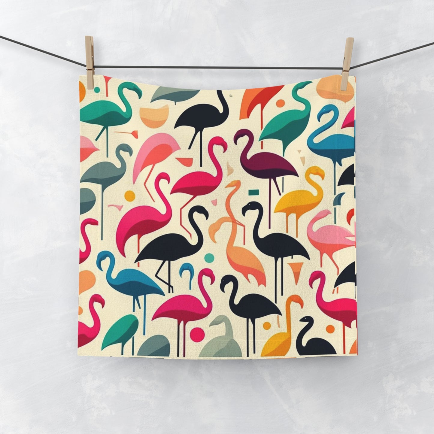 Flamingo: Face Towel (Miami Flamingo)