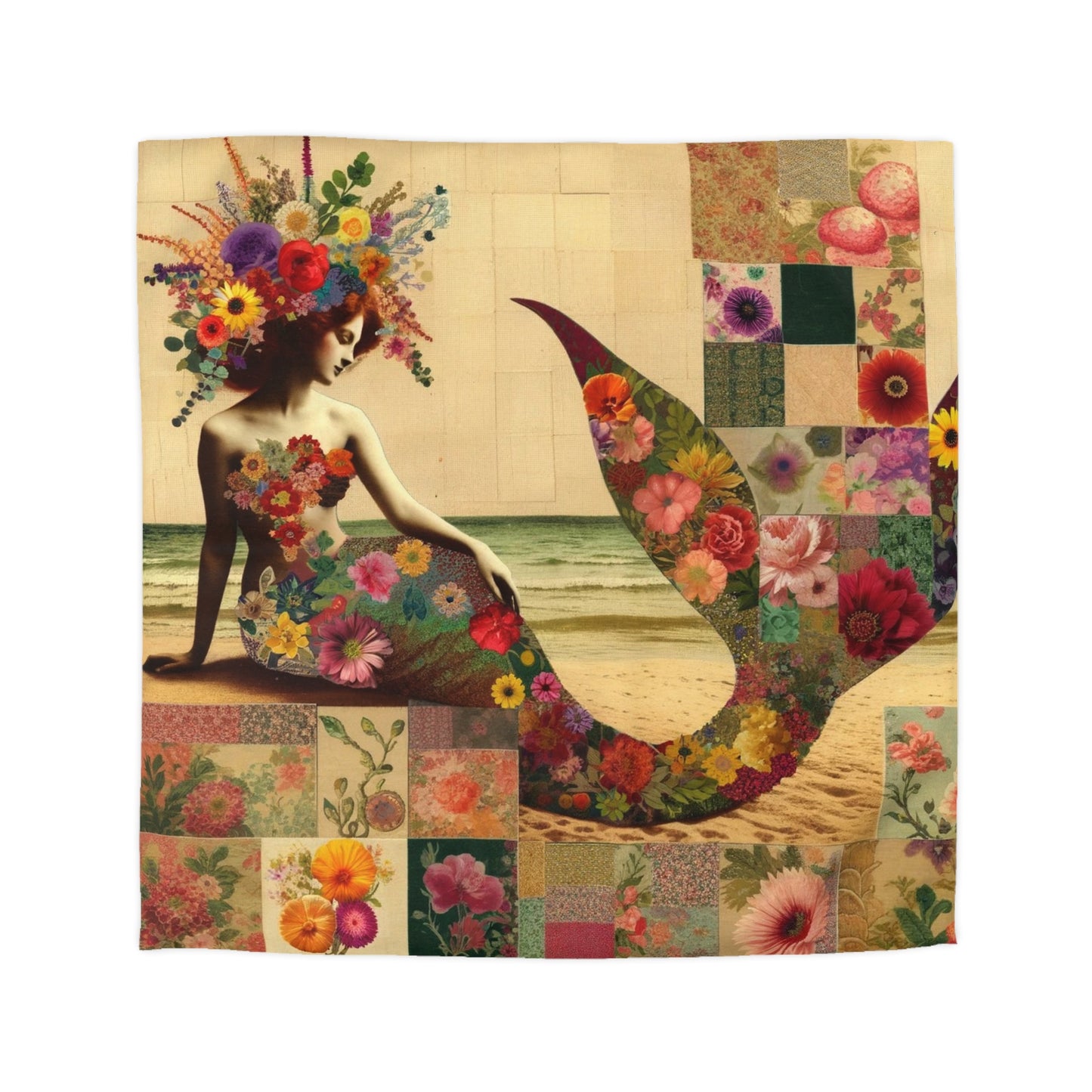 Mermaid: Duvet Cover (Floral Siren)