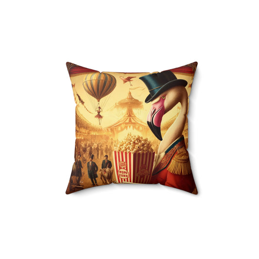 Flamingo: Square Pillow (Popcorn)