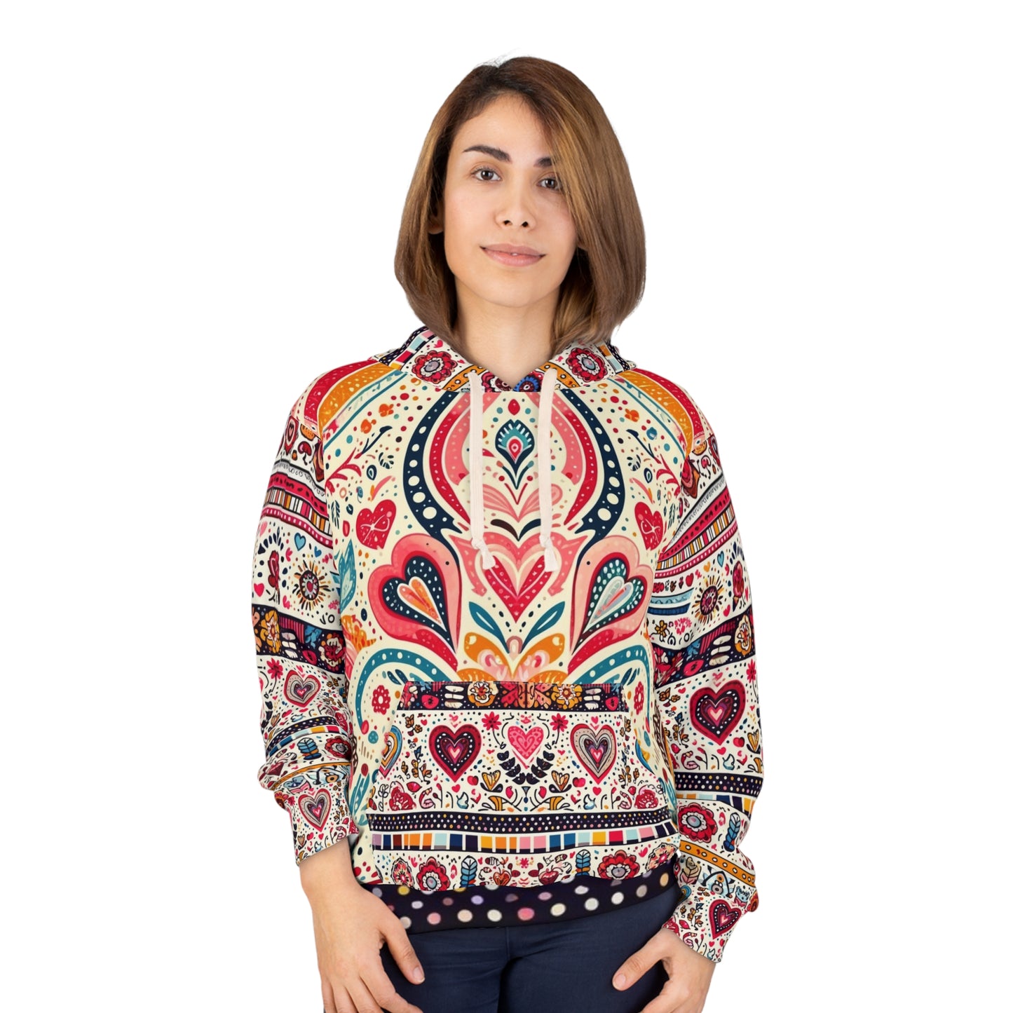 Love: Hoodie (Folk Art Love)