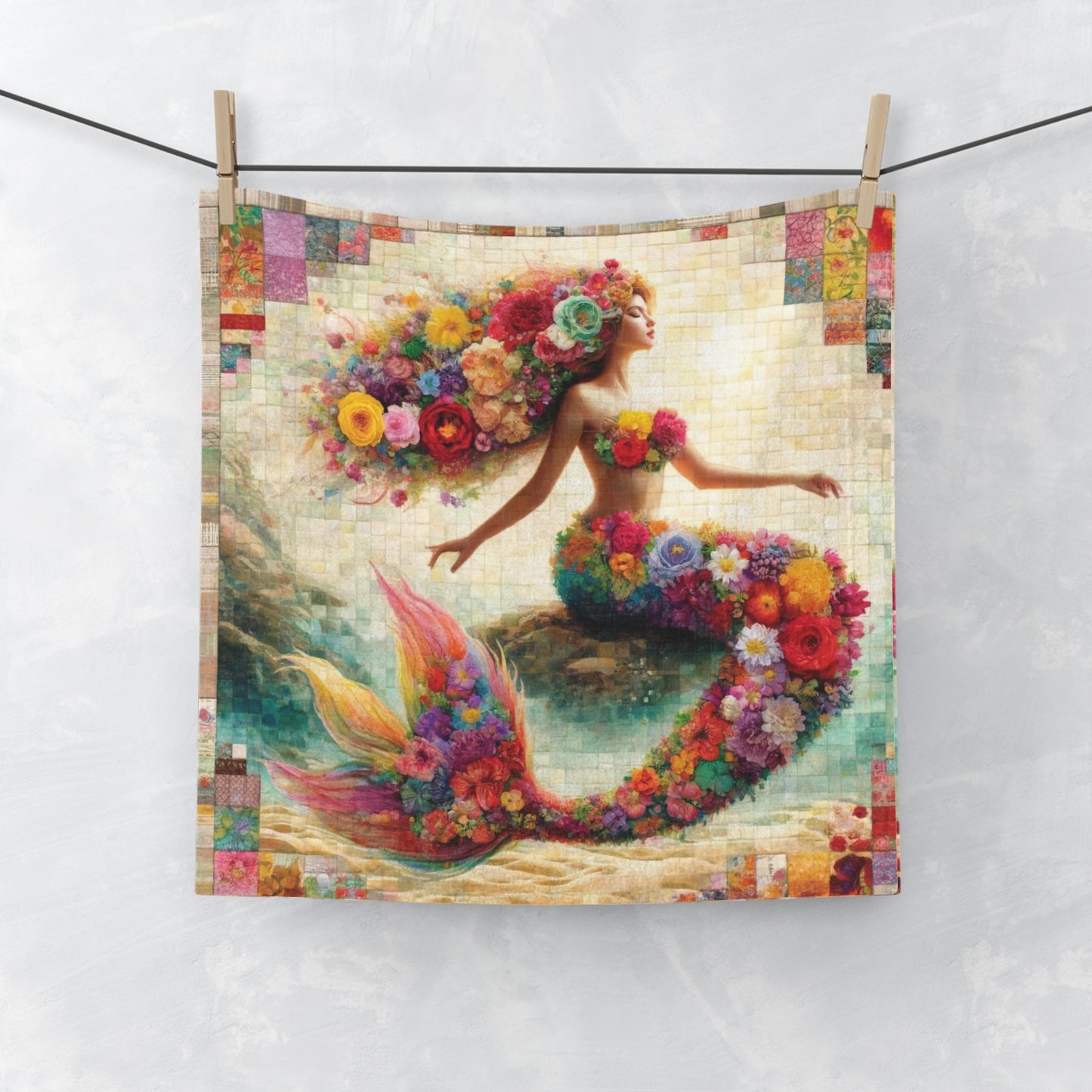 Memaid: Face Towel (Floral Siren)