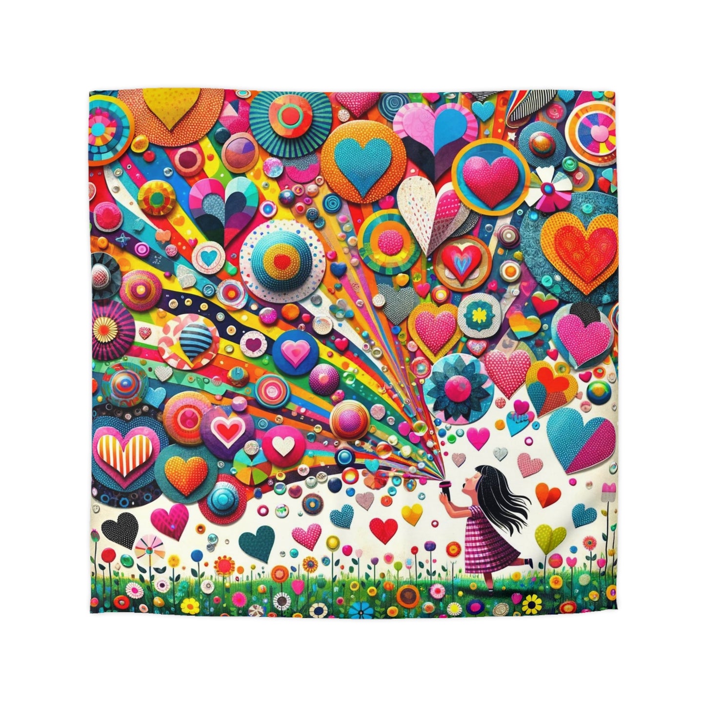 Love: Duvet Cover (Kaleidoscope Heart)