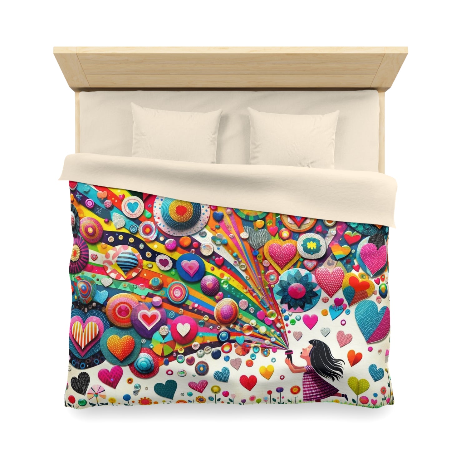 Love: Duvet Cover (Kaleidoscope Heart)