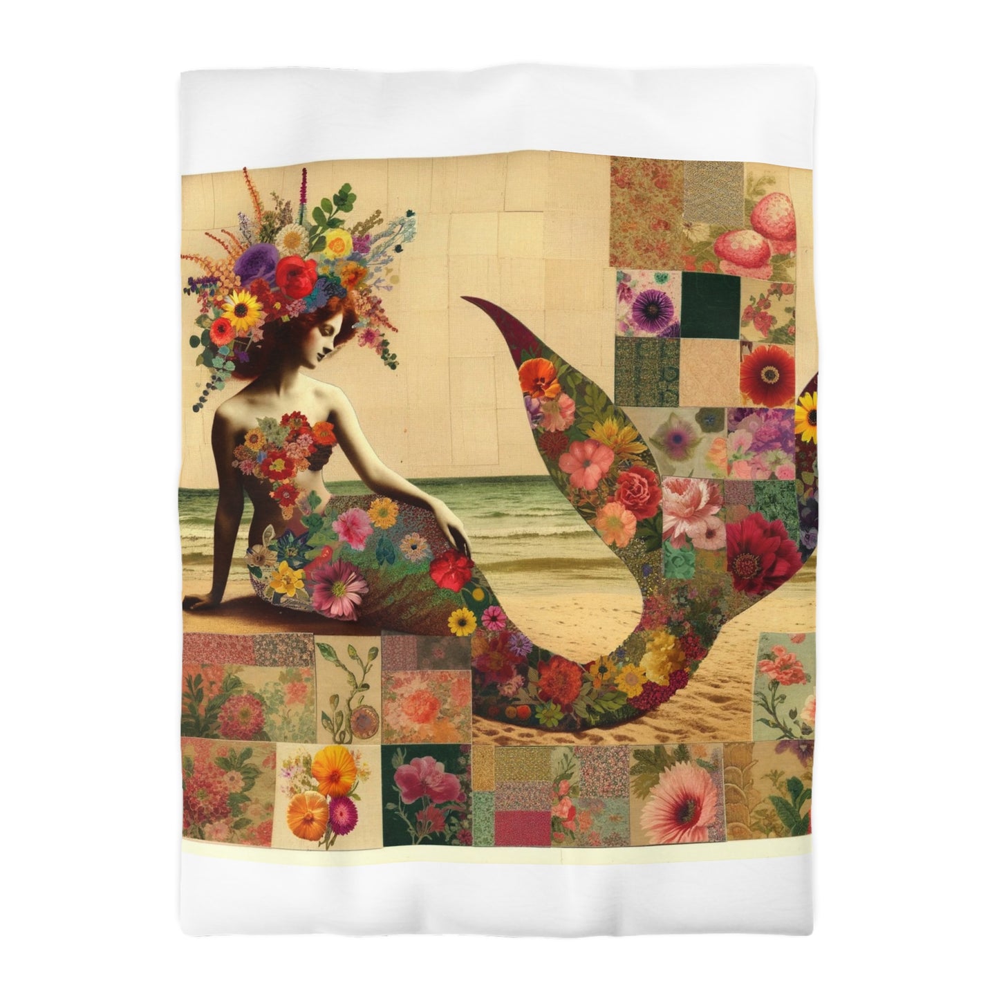 Mermaid: Duvet Cover (Floral Siren)