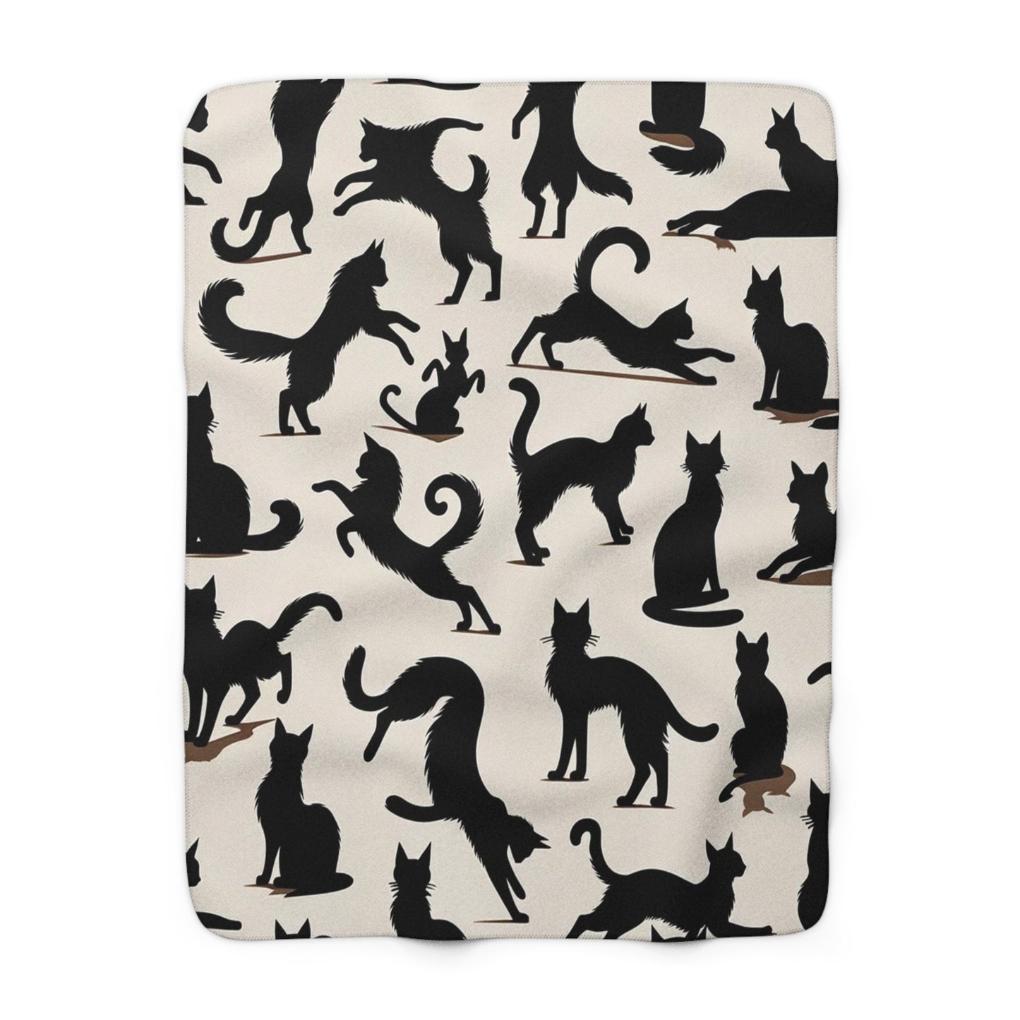 Cats: Sherpa Fleece Blanket (Silhouette Purrfection)