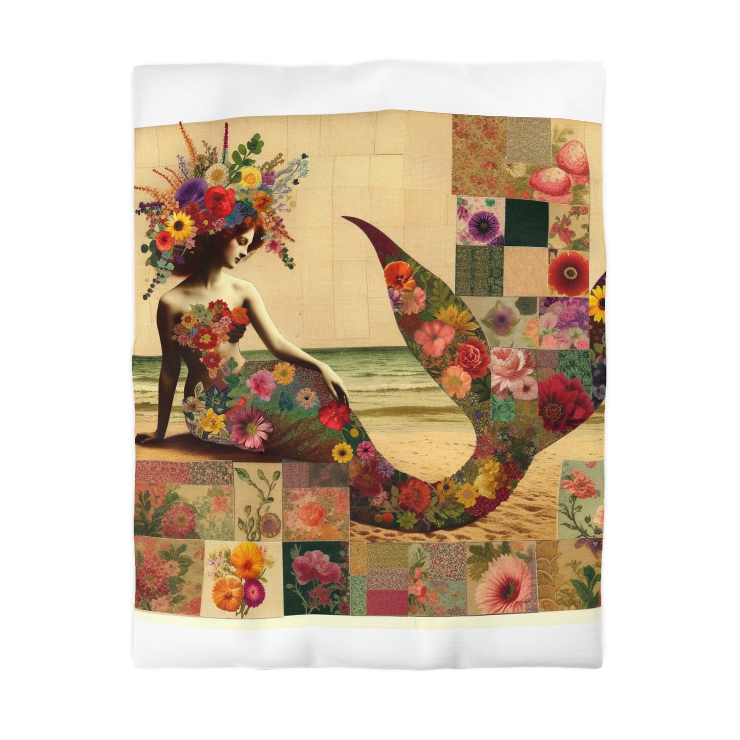 Mermaid: Duvet Cover (Floral Siren)