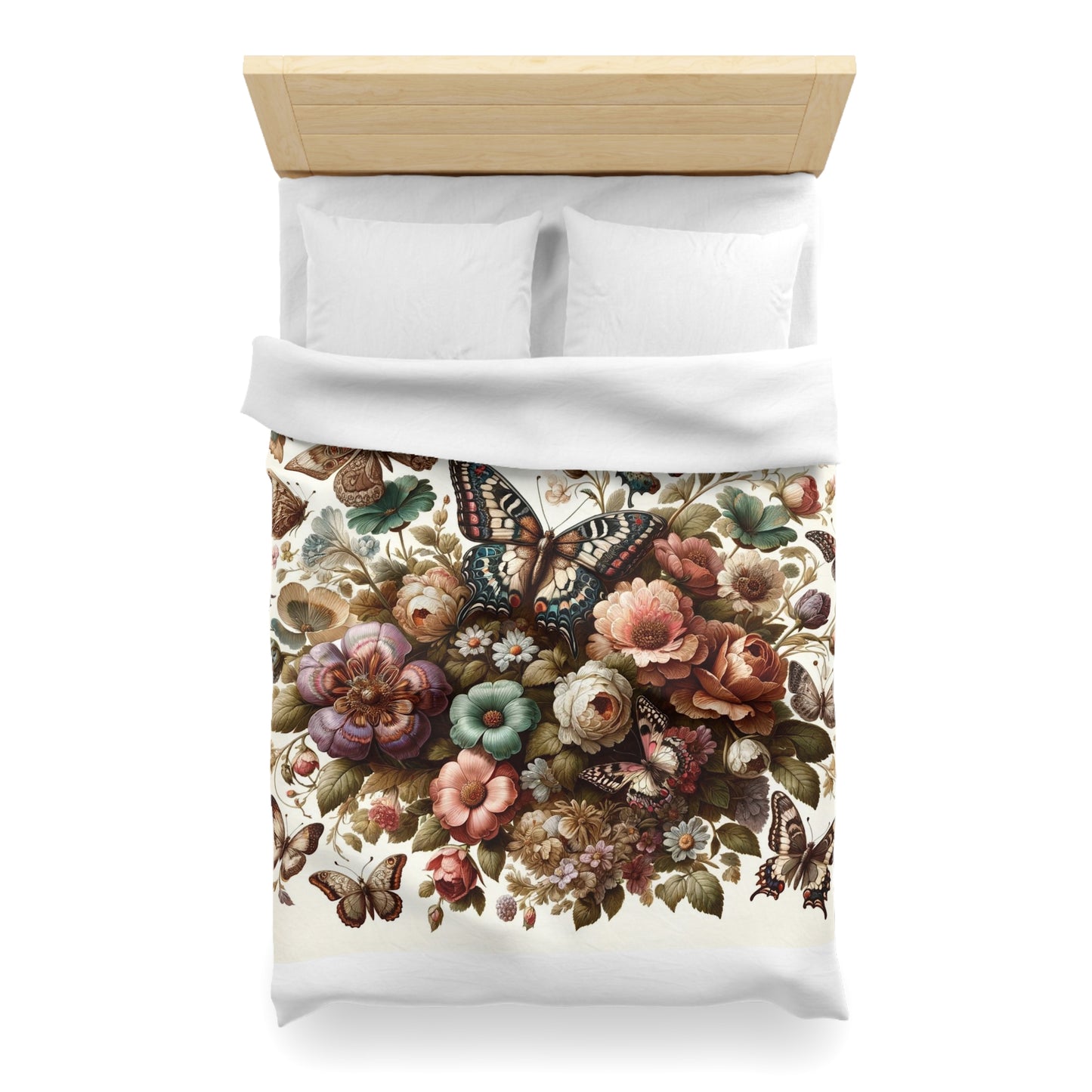 Vintage: Microfiber Duvet Cover (Butterfly Blossom)