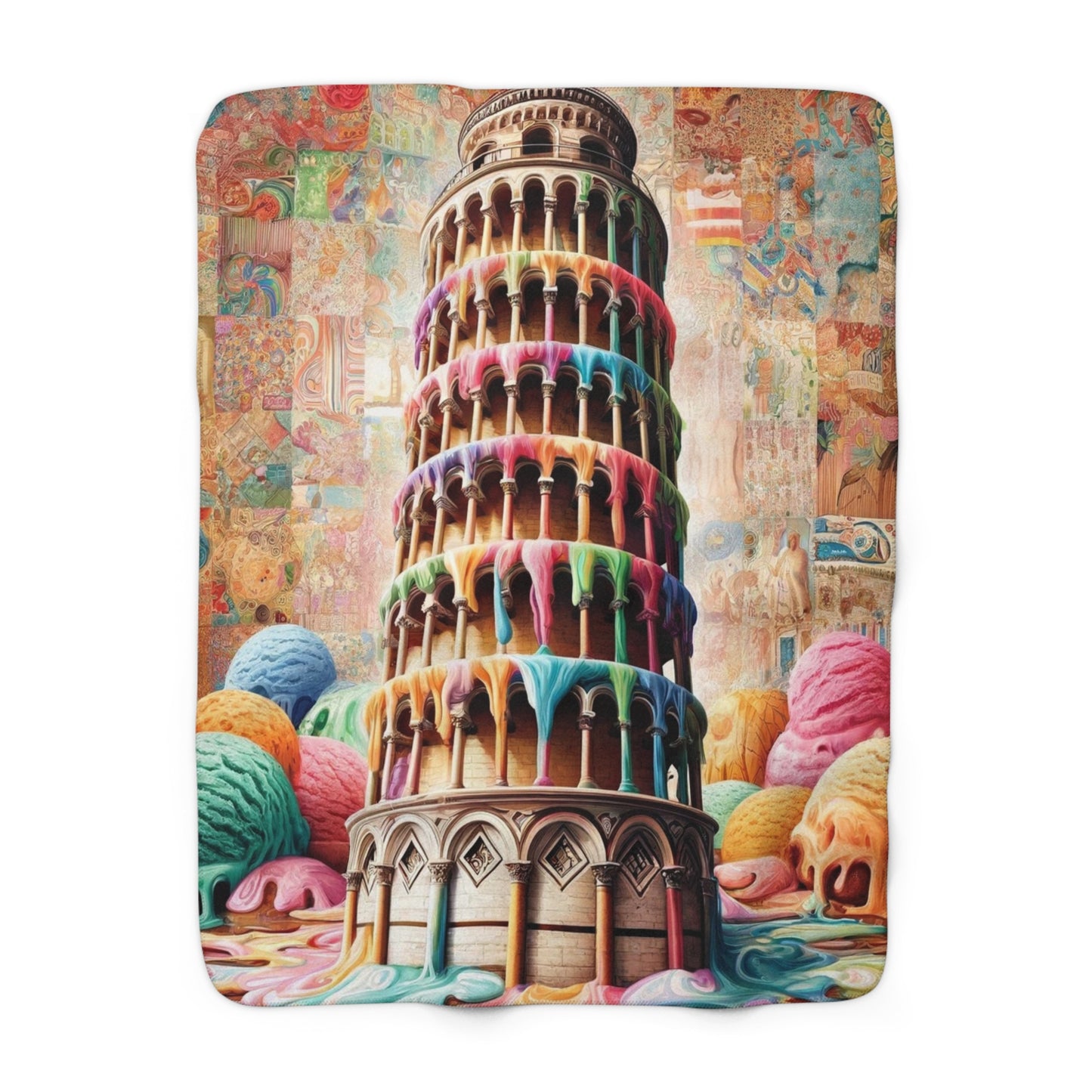 Treats: Sherpa Fleece Blanket (Pisa Gelato Melt)