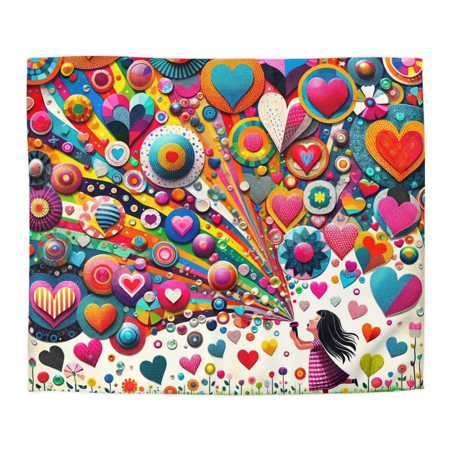 Love: Duvet Cover (Kaleidoscope Heart)