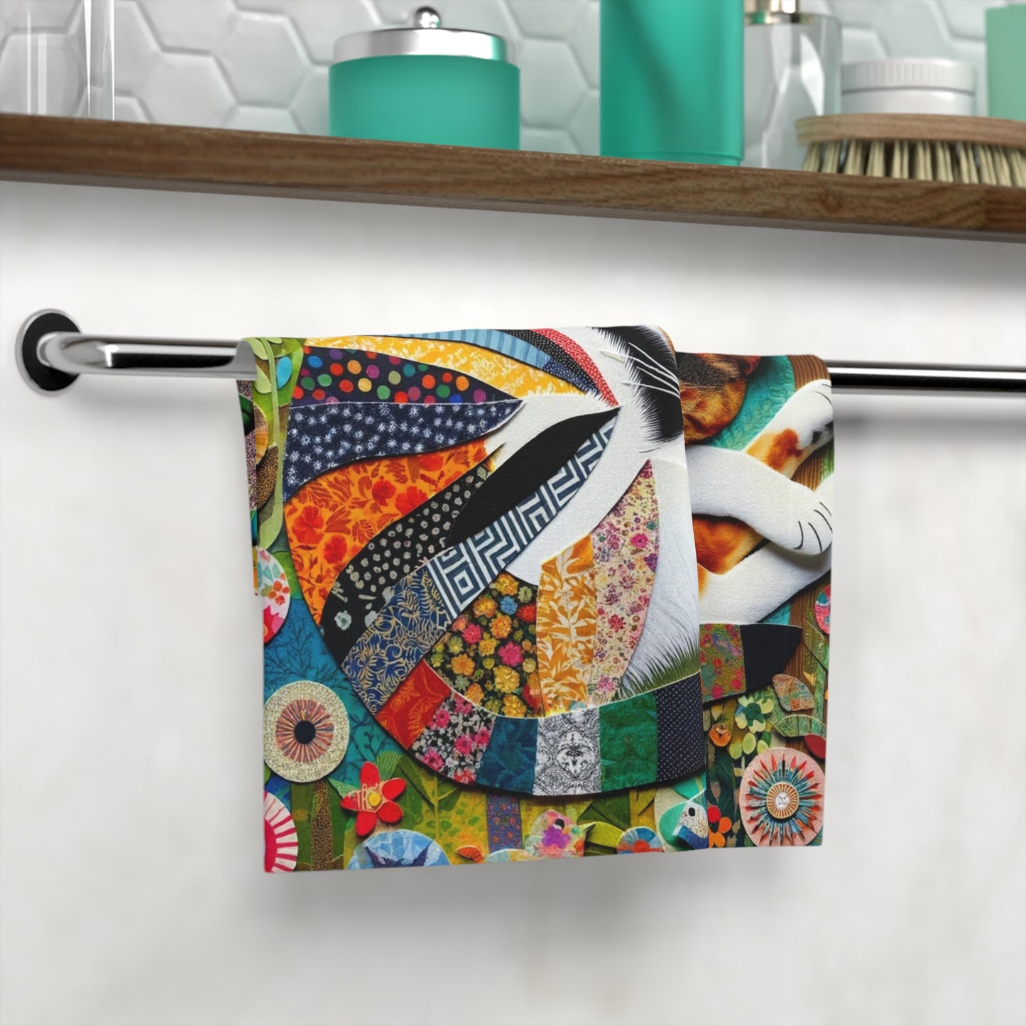 Cats: Face Towel (Patchwork Purrfection)