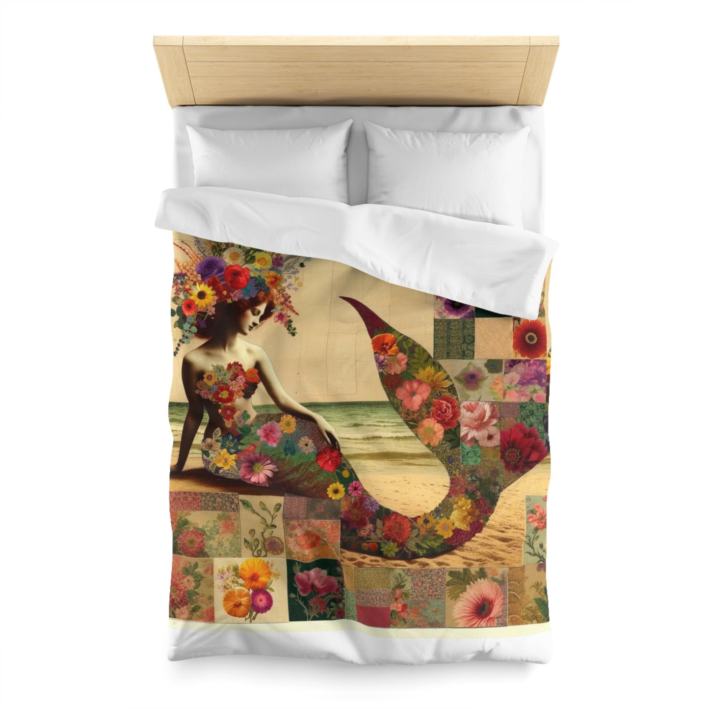 Mermaid: Duvet Cover (Floral Siren)