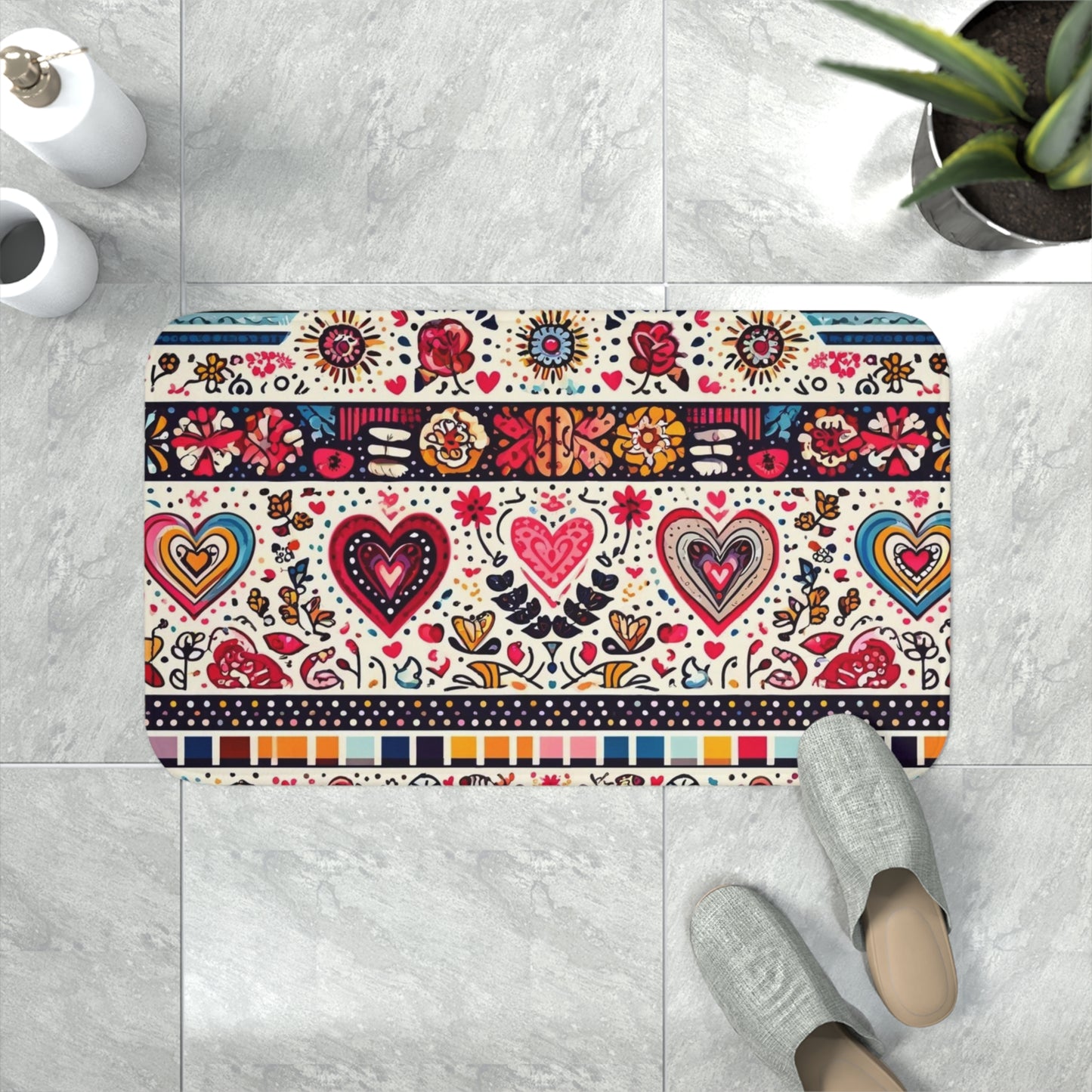 Love: Memory Foam Bath Mat (Patchwork of Passion)