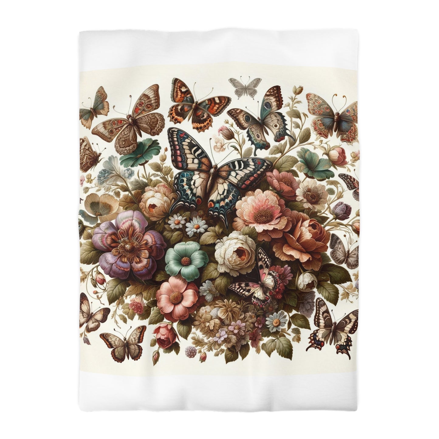 Vintage: Microfiber Duvet Cover (Butterfly Blossom)