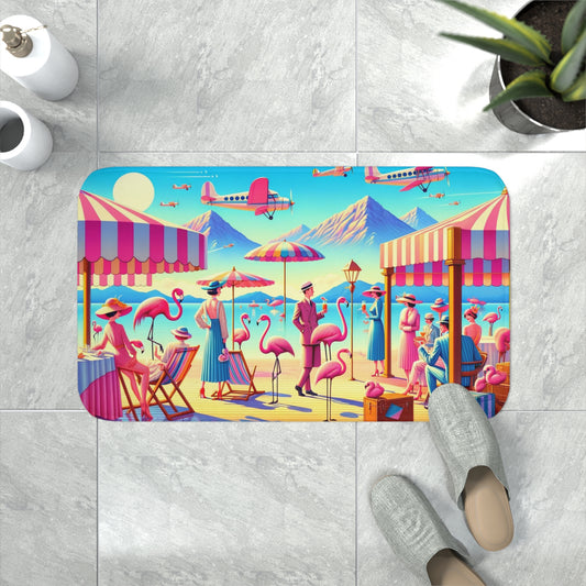 Flamingo: Memory Foam Bath Mat (Seaside Leisure)