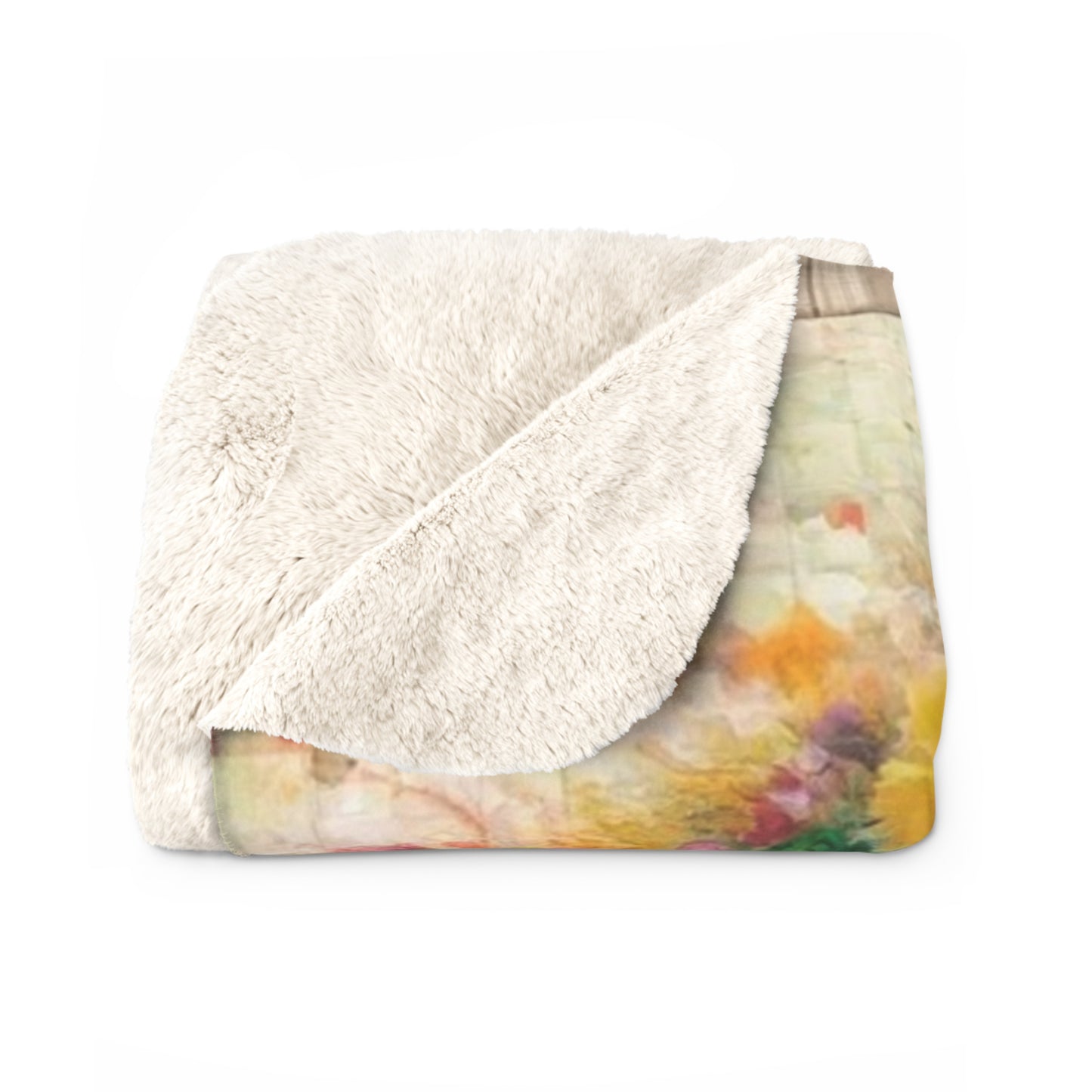 Mermaid: Sherpa Fleece Blanket (Floral Mermaid's Embrace)