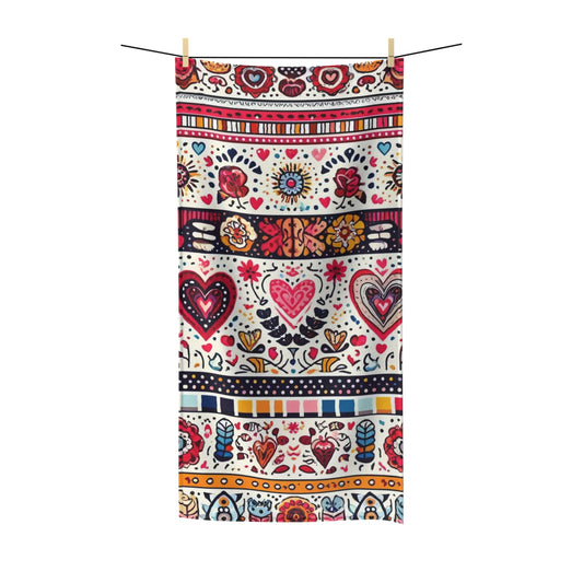 Love Polycotton Towel (Kaleidoscope Heart)