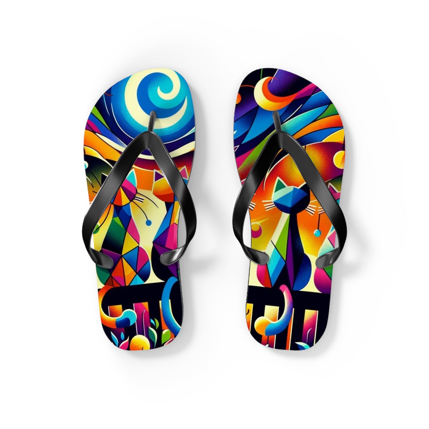 Cats: Flip Flops (Cubist Cats)