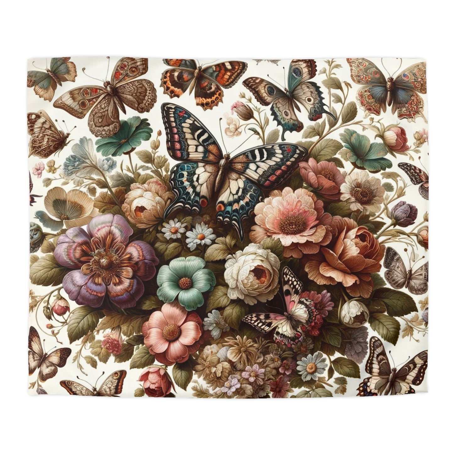 Vintage: Microfiber Duvet Cover (Butterfly Blossom)